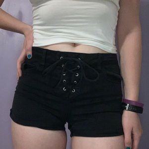 SOLD PacSun Super Stretch Shortie Lace Up Shorts